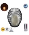 GloboStar® CANDLE 76495 Διακοσμητικό Realistic Κερί με LED Εφέ Κινούμενης Φλόγας - Μπαταρίας 2 x AA (Δεν Συμπεριλαμβάνονται) & Ασύρματο Χειριστήριο IR Θερμό Λευκό 2700K Dimmable Μαύρο Φ14 x Υ16cm
